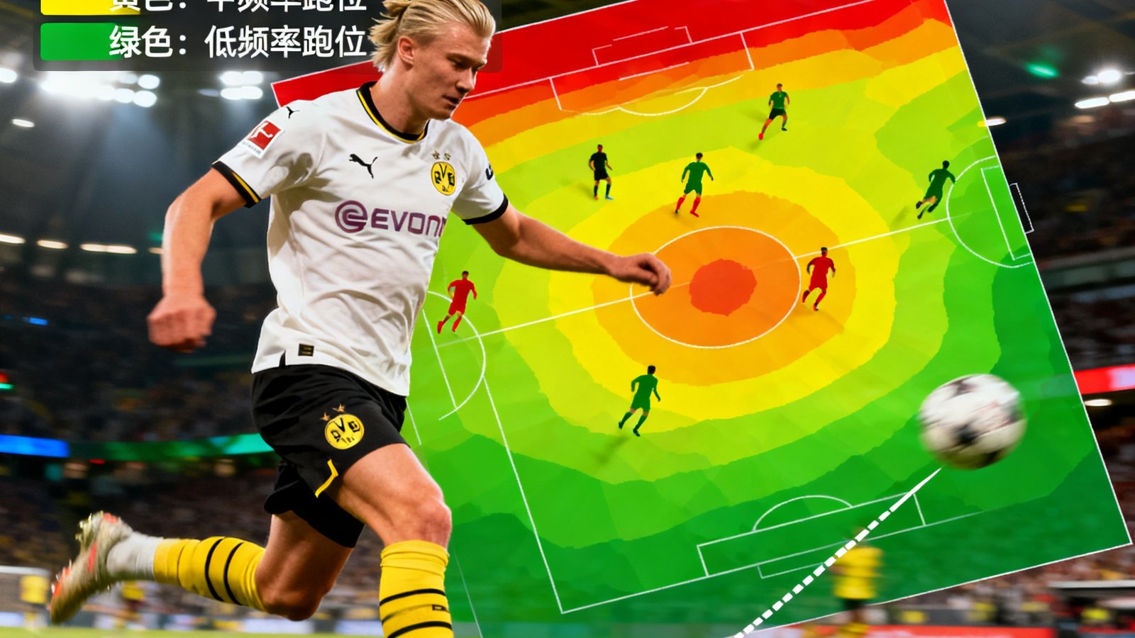 哈兰德单刀破门慢动作重放,球探网剪辑版本包含跑位热区分析